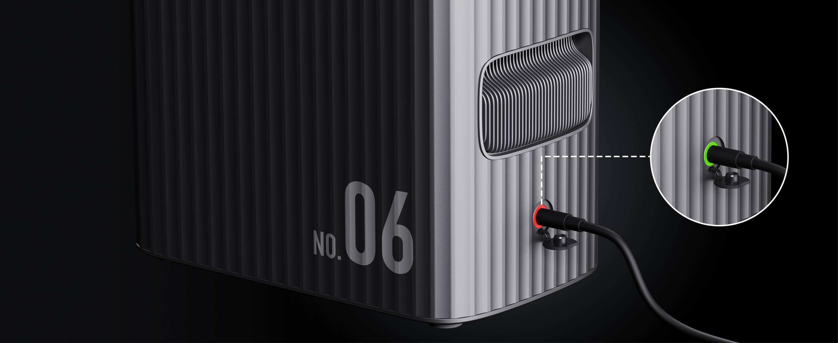 Hako600 power station led charging port